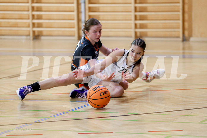 22.02.2025 Österreichischer Basketballverband 2024/25, SLWU19 Basket Flames UNION vs Basket Duchess