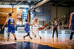 Basketball, bet-at-home Basketball Superliga 2021/22, Grunddurchgang Runde 8, Oberwart Gunners, Gmunden Swans, Jonathan Knessl (12)