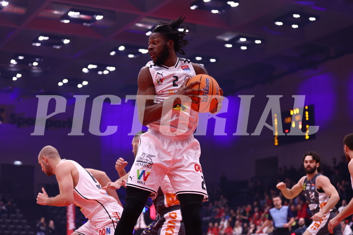 19.01.2025, Graz, Raiffeisen Sportpark, Basketball Austria Cup 2025, Final Four, Finale, Flyer Wels vs. Klosterneuburg Dukes, 19.01.2025, Graz, Raiffeisen Sportpark, Basketball Austria Cup 2025, Final Four, Finale, Flyer Wels vs. Klosterneuburg Dukes,