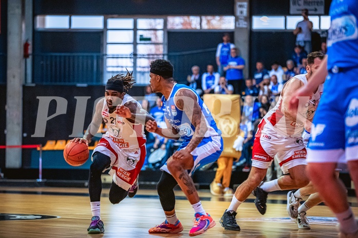 Basketball, Win2Day Superliga 2022/23, 8. Platzierungsrunde, BC Vienna, Oberwart Gunners, Jahenns Manigat (21)