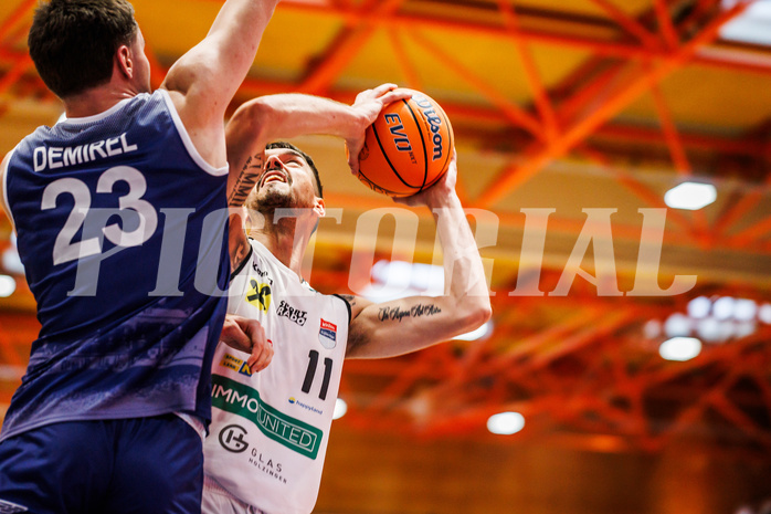 Basketball, win2day Basketball Superliga 2024/25, Grunddurchgang Runde 2, BBC Nord Dragonz, Klosterneuburg Dukes, Benjamin Blazevic (11)