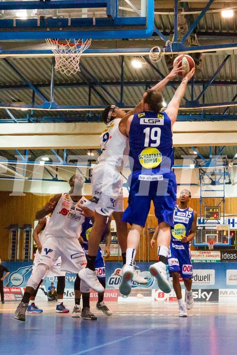 Basketball ABL 2015/16 Grunddurchgang 22.Runde Oberwart Gunners vs. Gmunden Swans