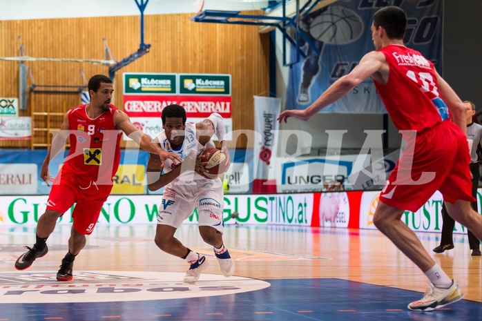 Basketball, ABL 2016/17, Playoff HF Spiel 5, Oberwart Gunners, WBC Wels, Andell Cumberbatch (13)