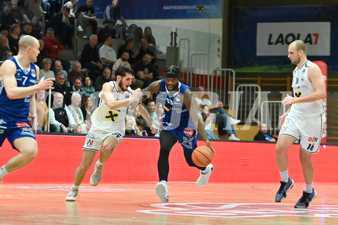 Basketball, Superliga 2024/25, Platzierungsrunde 4.Runde, Flyers Wels vs. Oberwart Gunners,
