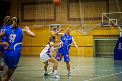 Basketball, Win2Day Basketball Damen Superliga 2023/24, Grunddurchgang 1.Runde, Vienna United, DBB LZ OÖ, Christina Hofstetter (24), Eva Pichler (20)