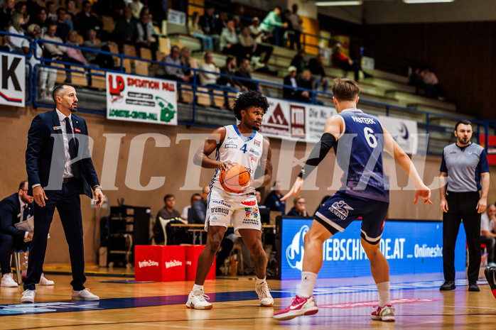 Basketball, win2day Basketball Superliga 2024/25, Grunddurchgang Runde 19, Oberwart Gunners, BBC Nord Dragonz, Caleb Fields (4)