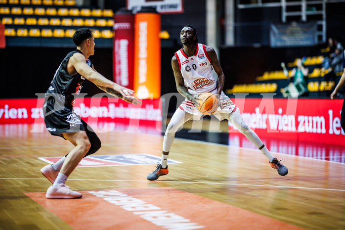 Basketball, Win2Day Superliga 2024/25, Grunddurchgang 20.Runde, BC Vienna, Kapfenberg Bulls, Sheriff Seedy Drammeh (0)