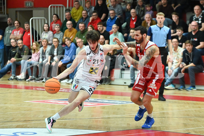 Basketball, Superliga 2023/24, Grunddurchgang 20. Runde, Flyers Wels vs. BC Vienna,