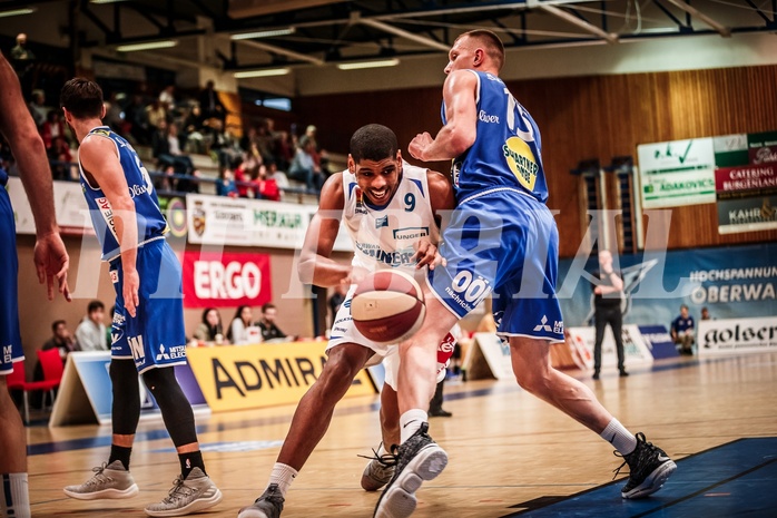Basketball, ABL 2017/18, Grunddurchgang 31.Runde, Oberwart Gunners, Gmunden Swans, Gregg Denzel (9)