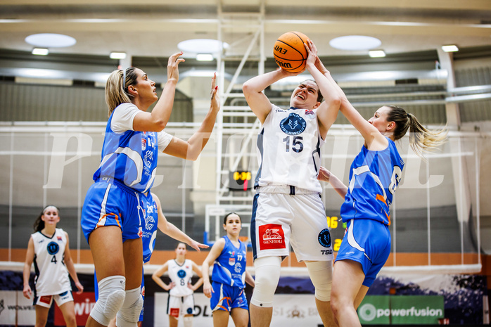 Basketball, Win2Day Basketball Damen Superliga 2023/24, Grunddurchgang 10.Runde, Vienna Timberwolves, DBB LZ OÖ, Viktoria Trailovic (15)