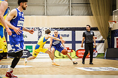 Basketball, bet-at-home Basketball Superliga 2021/22, Platzierungsrunde 9.Runde, SKN St. Pölten Basketball, Oberwart Gunners, Sebastian Käferle (7)