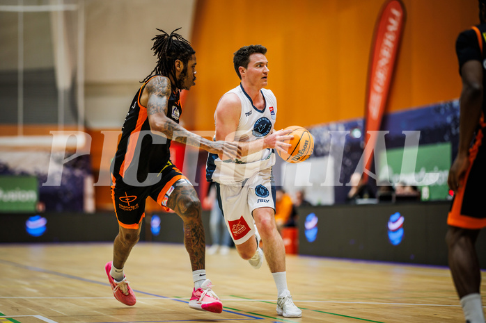 Basketball, Win2Day Superliga 2023/24, 1. Qualifikationsrunde, Vienna Timberwolves, Fürstenfeld Panthers, Philipp D'Angelo (9)
