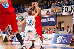 Basketball, ABL 2016/17, Playoff HF Spiel 1, Oberwart Gunners, WBC Wels, Lorenzo O'Neal (9)