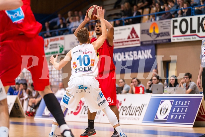 Basketball, ABL 2016/17, Playoff HF Spiel 1, Oberwart Gunners, WBC Wels, Lorenzo O'Neal (9)