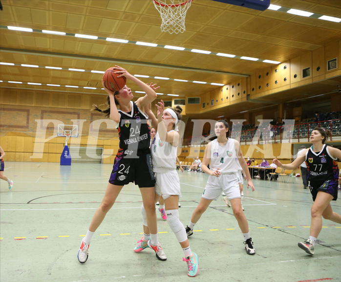 Basketball Damen Superliga 2021/22, Grundducrhgang 14.Runde Vienna United vs. KOS Celovec


