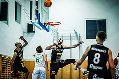 Basketball, Basketball Zweite Liga 2023/24, Grunddurchgang 4.Runde, Deutsch Wagram Alligators, Mattersburg Rocks, Dominik Alturban (6), Ognjen Drljaca (6), Tobias Winkler (9)