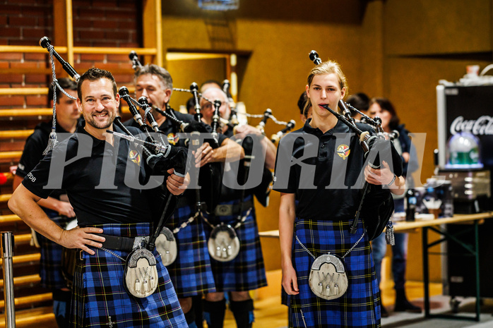 Basketball, win2day Basketball Superliga 2024/25, Grunddurchgang Runde 3, BBC Nord Dragonz, Flyers Wels, Caledonian Pipes and Drums Burgenland