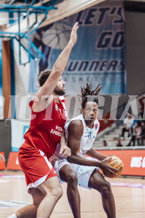 Basketball, Basketball Superliga 2023/24, Gunddurchgang 7. Runde, Oberwart Gunners, BC Vienna, Jozo Rados (3), James Graham (11)