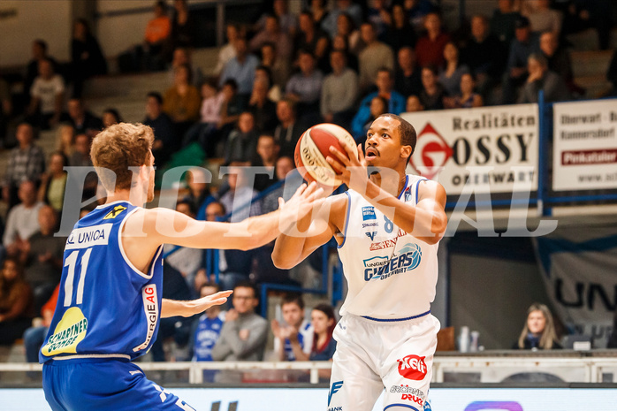 Basketball, Admiral Basketball Superliga 2019/20, Grunddurchgang 11.Runde, Oberwart Gunners, Gmunden Swans, Orion Outerbridge (8)