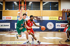 Basketball, bet-at-home Basketball Superliga 2021/22, Grunddurchgang 5.Runde, Traiskirchen Lions, Kapfenberg Bulls, Taveion M. Hollingsworth (11)