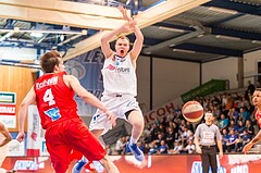 Basketball, ABL 2016/17, Grunddurchgang 21.Runde, Oberwart Gunners, WBC Wels, Sebastian Käferle (7), Thomas Csebits (4)