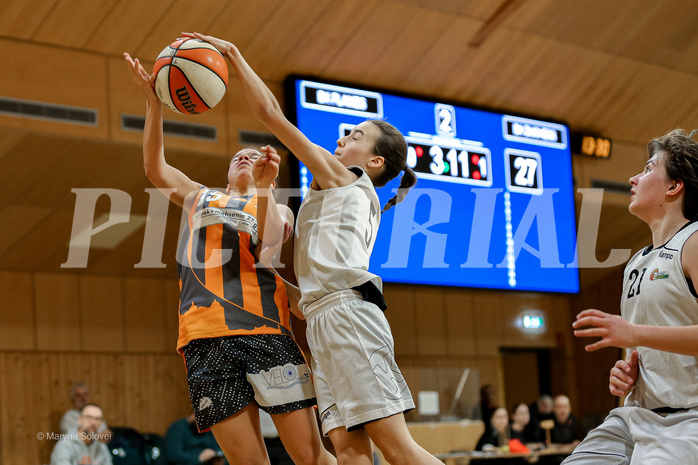 22.02.2025 Österreichischer Basketballverband 2024/25, SLWU14 Basket Flames UNION vs Basket Duchess