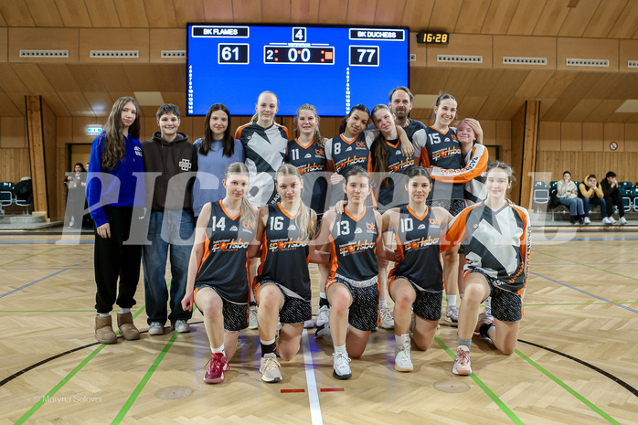 22.02.2025 Österreichischer Basketballverband 2024/25, SLWU19 Basket Flames UNION vs Basket Duchess