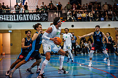 Basketball, Basketball Zweite Liga 2024/25, Grunddurchgang 13.Runde, UDW Alligators, Vienna Timberwolves, Daniele Kuchar (22), Marko Kolaric (30)