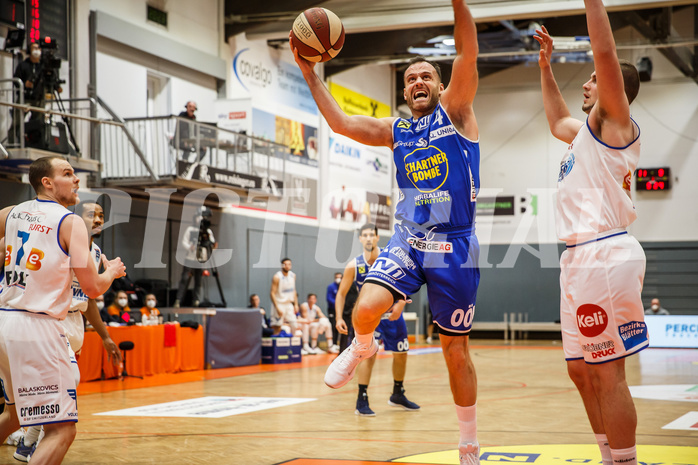 Basketball, Basketball Austria Cup 2020/21, Finale, Oberwart Gunners, Gmunden Swans, Enis Murati (4)