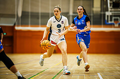 Basketball, Win2Day Basketball Damen Superliga 2023/24, Grunddurchgang 2.Runde, Vienna Timberwolves, DBB LZ OÖ, Sara Solyom (3), Ivona Pilic (15)