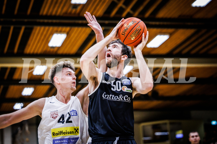 Basketball, Basketball Zweite Liga 2022/23, Grunddurchgang 1.Runde, Mattersburg Rocks, Basket Flames, Evan Frank (50)