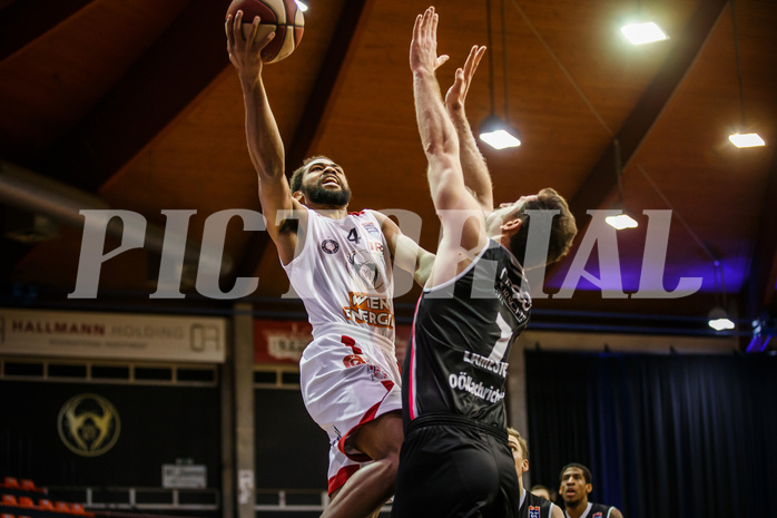 Basketball, bet-at-home Basketball Superliga 2020/21, Grunddurchgang 17.Runde, BC Vienna, Flyers Wels, Richaud Pack (4)