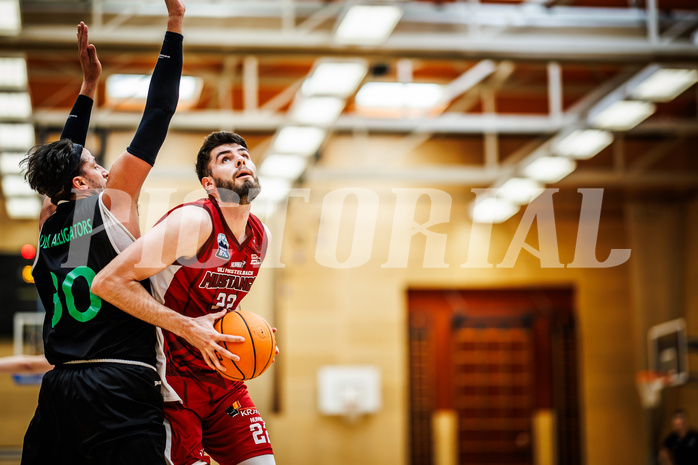 Basketball, Basketball Zweite Liga 2023/24, Playoff, Finale Spiel 1, Mistelbach Mustangs, Union Deutsch Wagram Aligators, Jan Kozina (8)