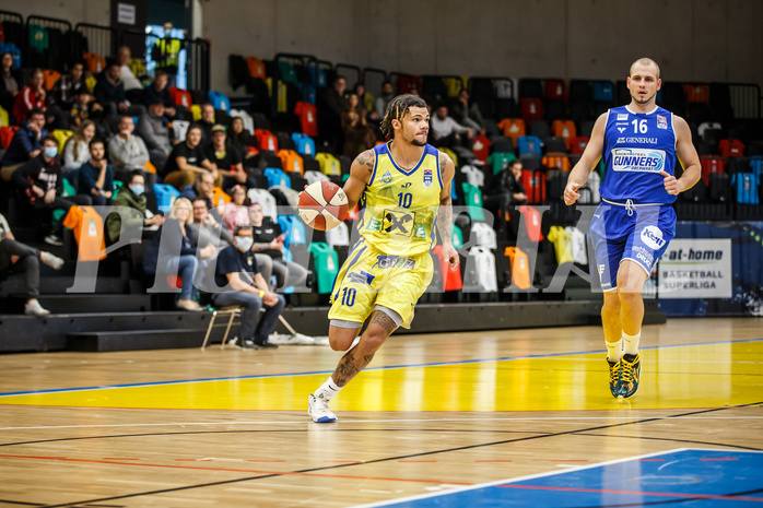 Basketball, bet-at-home Basketball Superliga 2020/21, Grunddurchgang 3. Runde, UBSC Graz, Oberwart Gunners, Jacob Scott Ledoux (10)