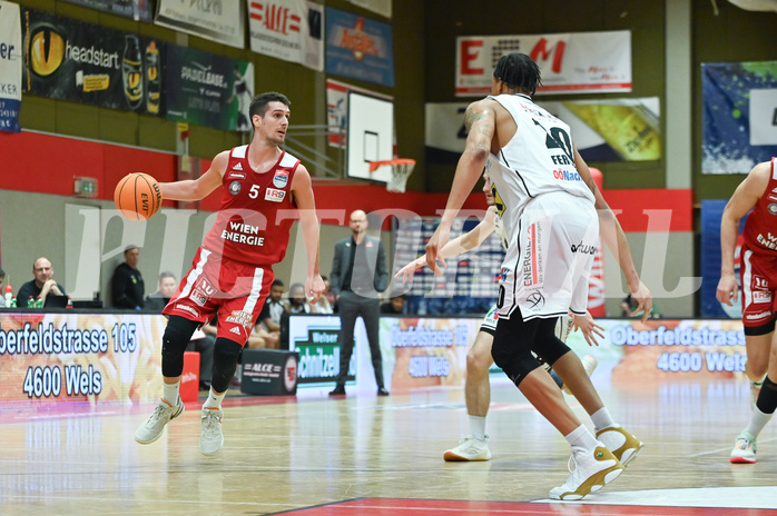 Basketball, Superliga 2023/24, Grunddurchgang 20. Runde, Flyers Wels vs. BC Vienna,