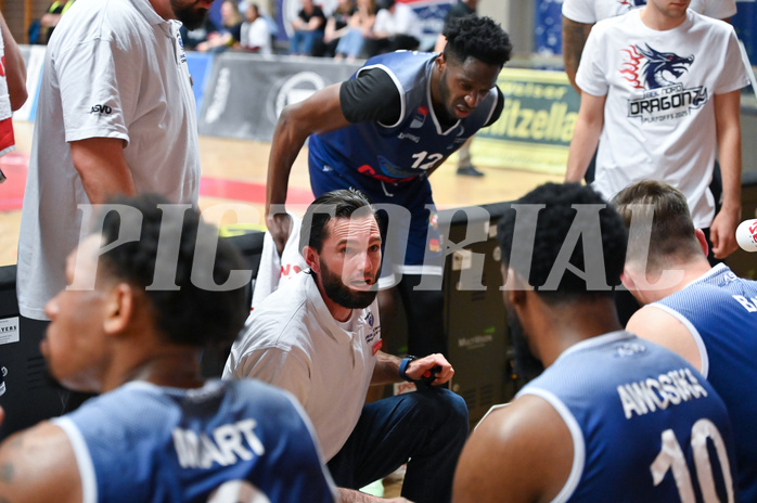 Basketball Superliga 2024/25, Playoff, Viertelfinale Spiel 1, Flyers Wels vs BBC Nord Dragonz,
