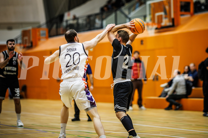 Basketball, Basketball Zweite Liga 2024/25, Grunddurchgang 8.Runde, Vienna United, Wörthersee Piraten, Mathias Diemer (20), Tim Huber (2)