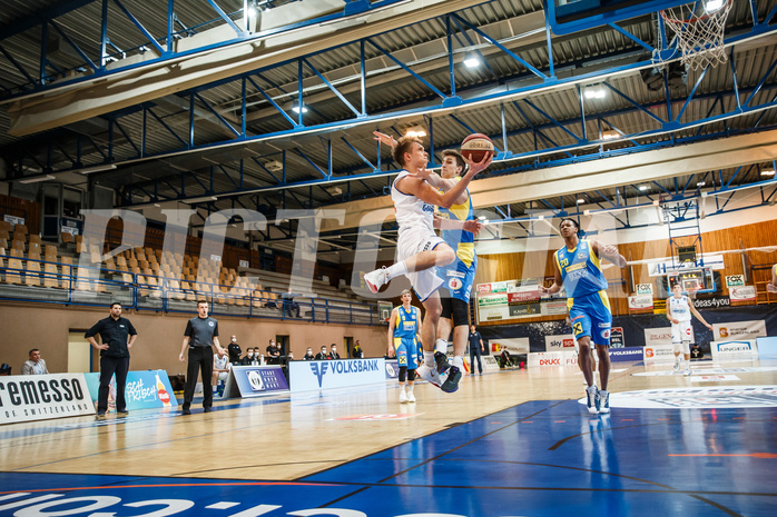 Basketball, bet-at-home Basketball Superliga 2020/21, Platzierungsrunde, 8. Runde, Oberwart Gunners, SKN St. Pölten, Jonathan Knessl (12)
