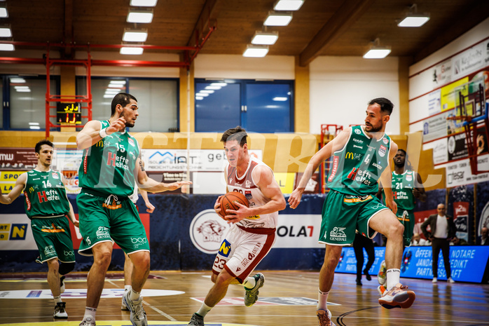 Basketball, win2day Basketball Superliga 2022/23, 1. Qualifikationsrunde, Traiskirchen Lions, Kapfenberg Bulls, Emilio Banic (23)