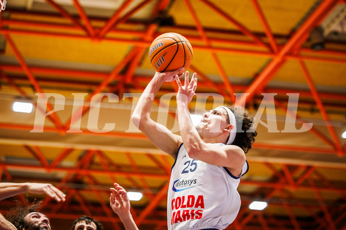 Basketball, win2day Basketball Superliga 2024/25, Grunddurchgang Runde 21, BBC Nord Dragonz, BC Vienna, Lukas Hahn (25)