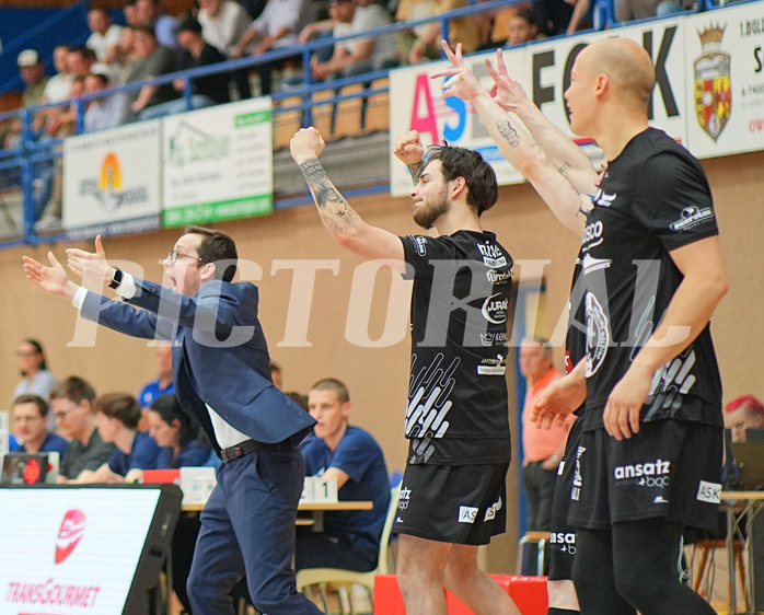 Basketball, Basketball Superliga 2024/25, Playoffs, Viertelfinale Spiel 3, Oberwart Gunners vs. Kapfenberg 