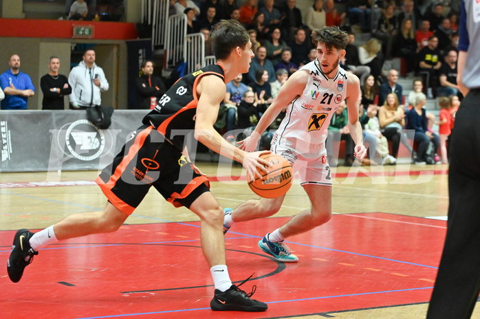 Basketball, Superliga 2023/24, Grunddurchgang 15. Runde, Flyers Wels vs. Fürstenfeld Panthers,
