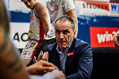 Basketball, win2day Basketball Superliga 2023/24, Viertelfinale Spiel 1, Traiskirchen Lions, SKN St.Pölten, Radomir Mijanovic (Head Coach)