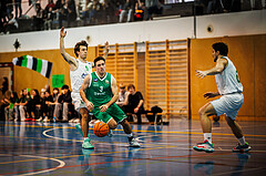 Basketball, Basketball Zweite Liga 2024/25, Grunddurchgang 16.Runde, UDW Alligators, KOS Celovec, Simon Marek (11), Niklas Michel (3)