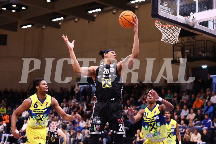 23.04.2024, Graz, Raiffeisen Sportpark Graz, Basketball Superliga 2023/24, Playoffs, Viertelfinale, Spiel 2, UBSC Raiffeisen Graz - Raiffeisen Flyers Wels 