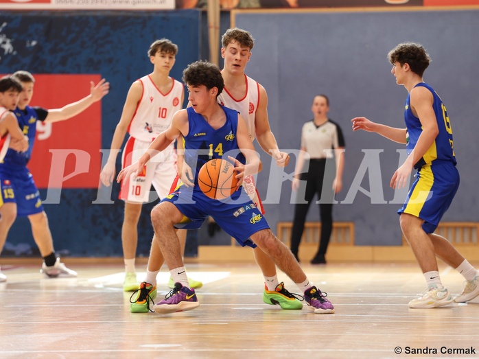 Basketball Superliga 2024/25, SLMU16 Traiskirchen Lions Academy  vs. UBSC Graz 


