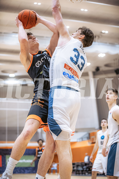 Basketball, Win2Day Superliga 2022/23, 3. Qualifikationsrunde, Vienna Timberwolves, Fürstenfeld Panthers, Fynn Schott (13), Chris Vogt (33)