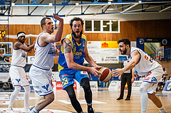 Basketball, bet-at-home Basketball Superliga 2020/21, Grunddurchgang 6. Runde, Oberwart Gunners, St. Pölten, Logan Schilder (15)