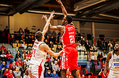 Basketball, win2day Basketball Superliga 2024/25, Grunddurchgang 17.Runde, SKN St. Pölten, Traiskirchen Lions, Nelson Haskin (21)