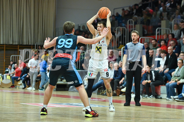 Basketball, Superliga 2023/24, Grunddurchgang 22. Runde, Flyers Wels vs. Vienna Timberwolves,